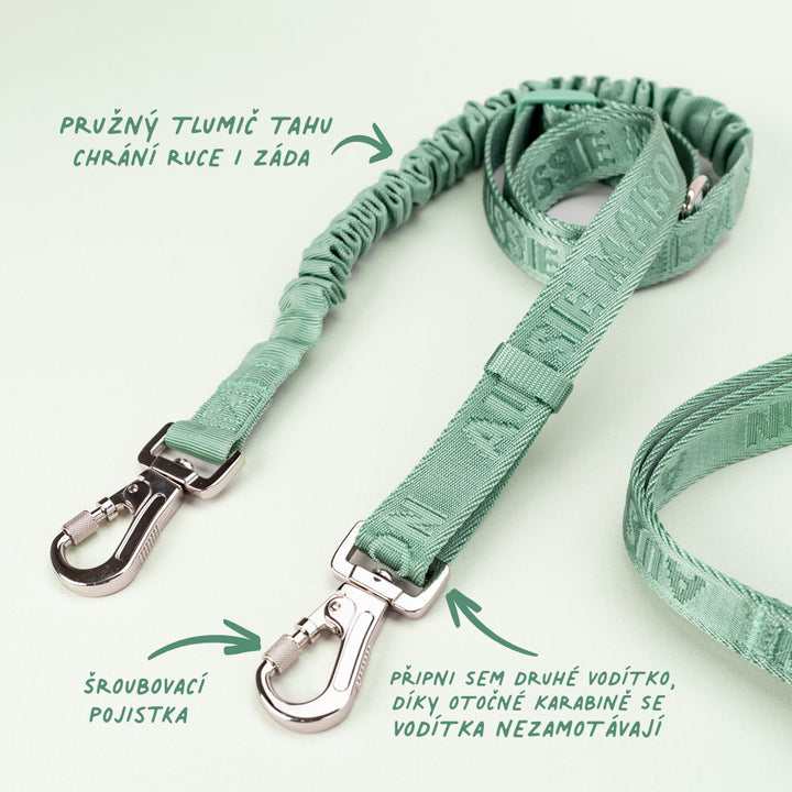 Sage Green- Adventure vodítko s amortizérem