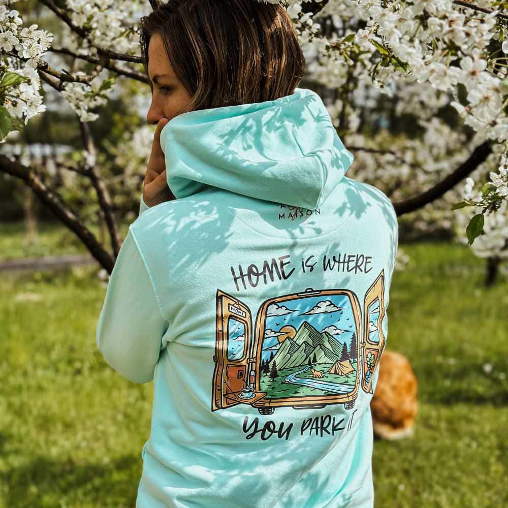 Oversize Hoodie - VanLife - Türkis