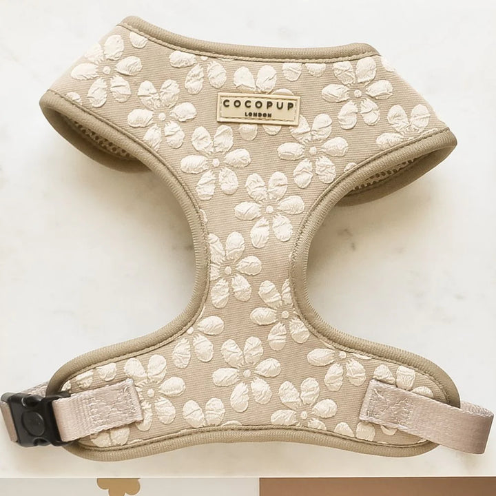 Nastavitelný postroj Cocopup - Mocha Flower LUXE