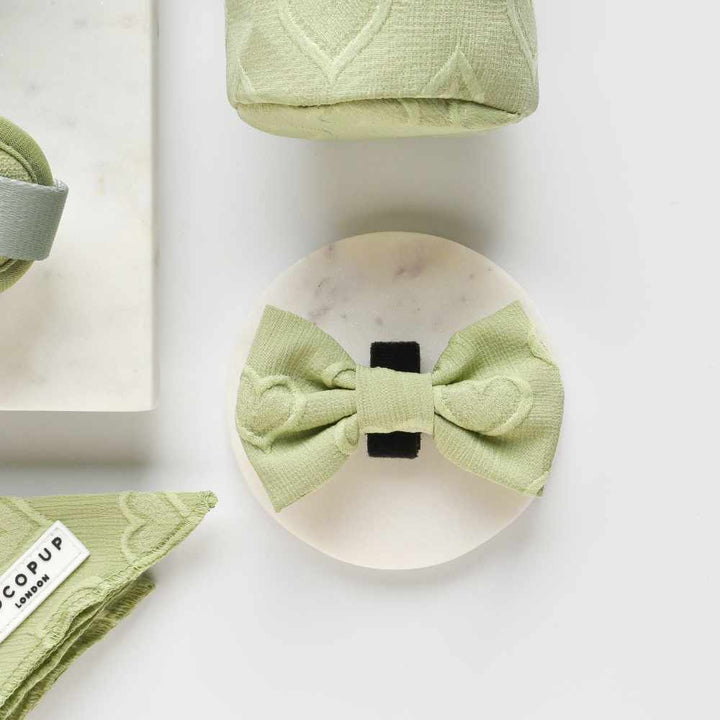 Cocopup bow tie - Sage heart 