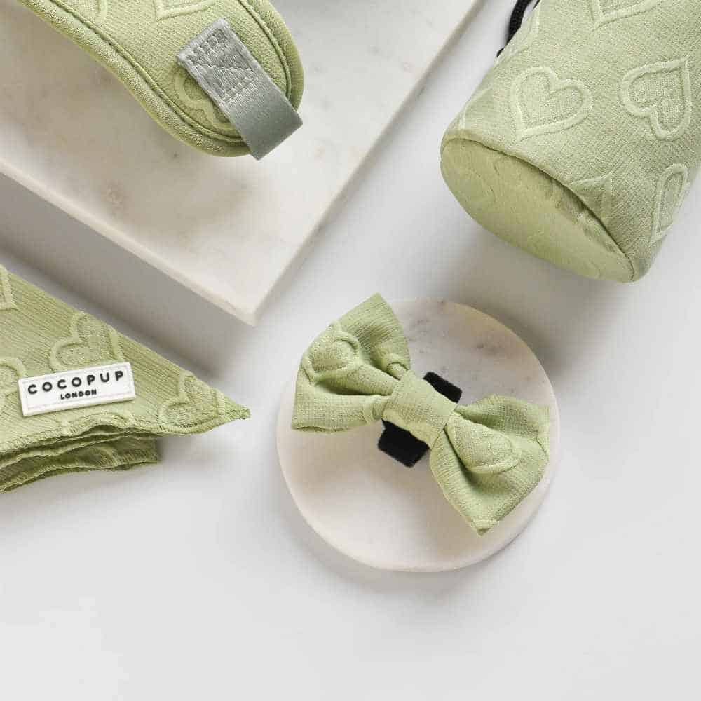 Cocopup bow tie - Sage heart 
