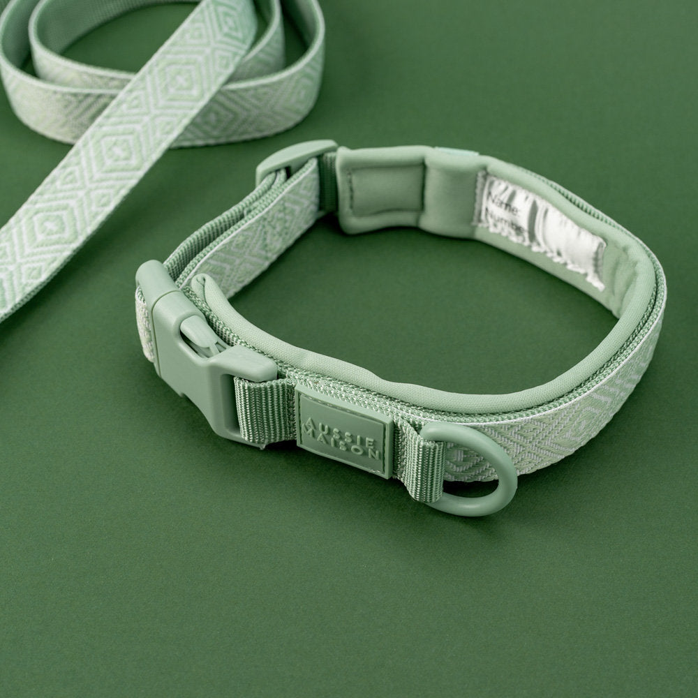 Adventure obojek - Sage green Navajo