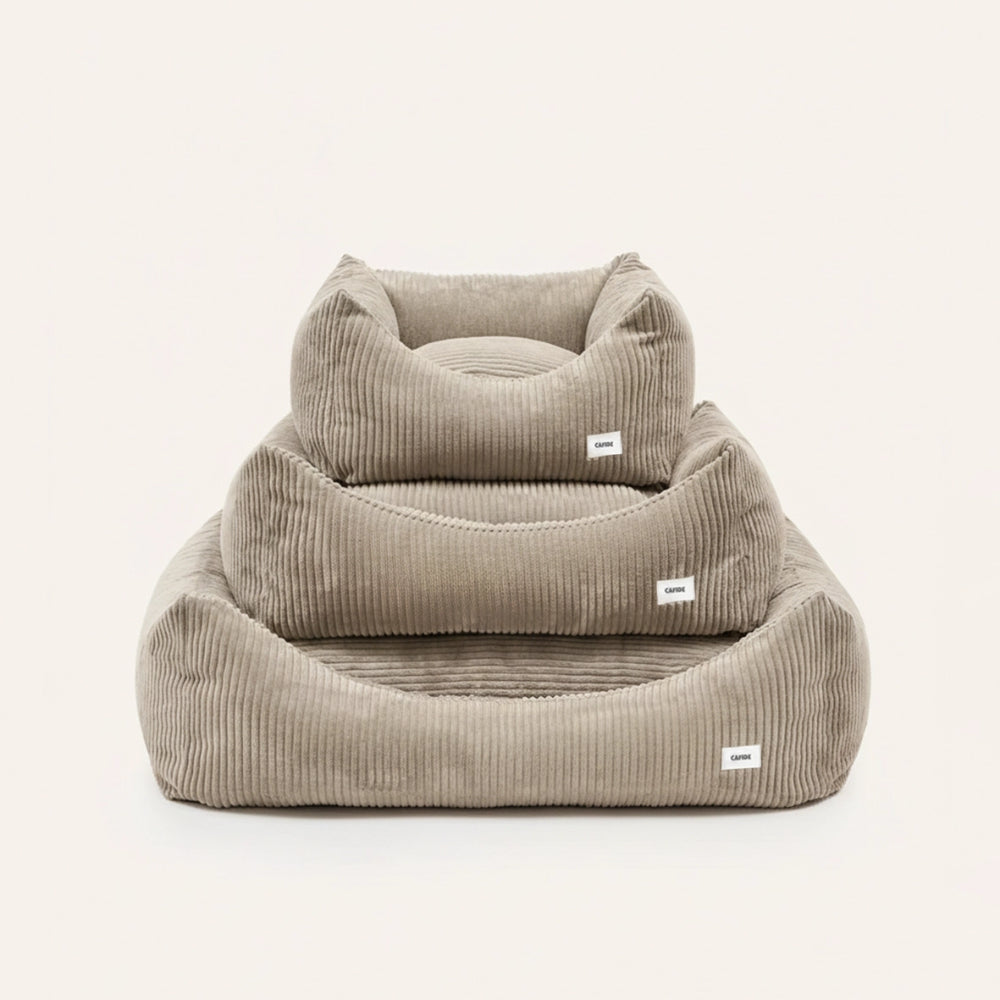 Snozy Hundebett Cord – beige