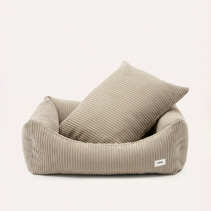 Snozy Hundebett Cord – beige