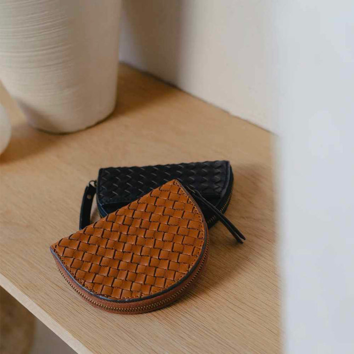 Peněženka Laura - Woven Cognac