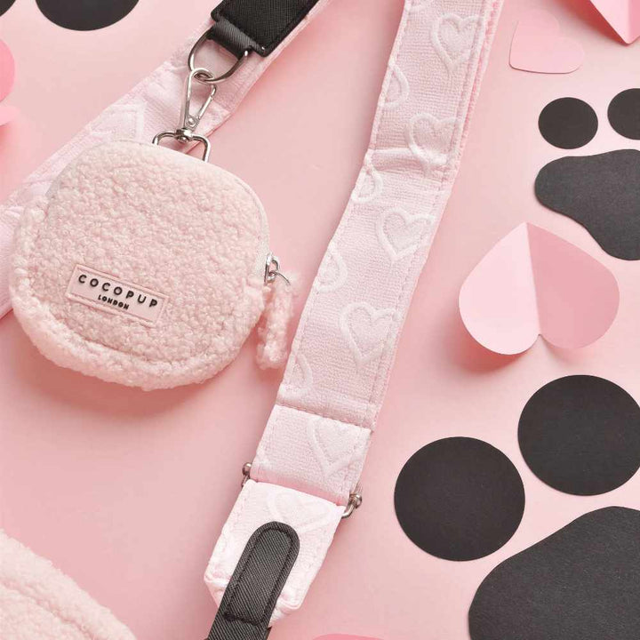 Popruh na pamlskovník CocoPup - Baby pink heart