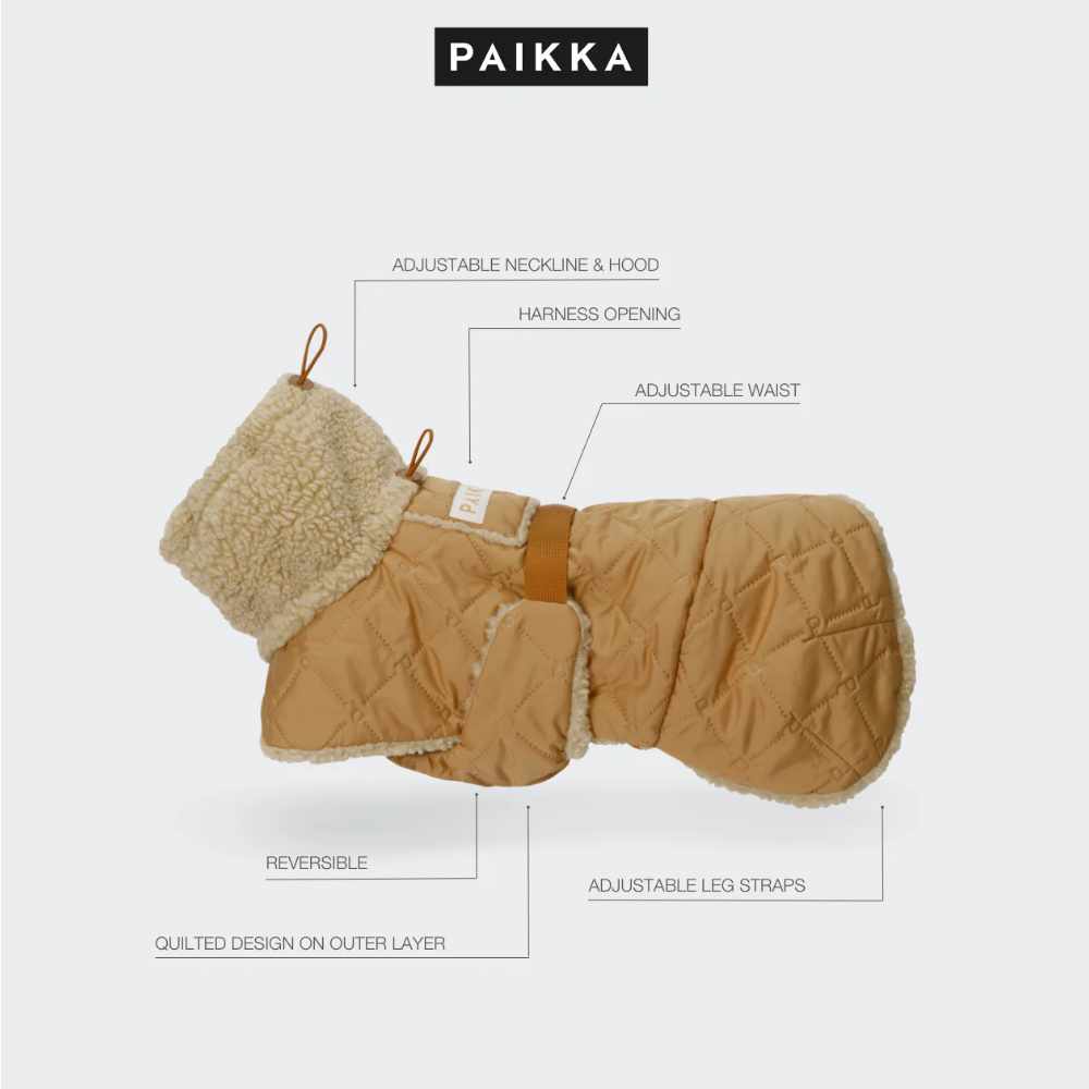 Prošívaný kabátek Paikka Sherpa - Camel