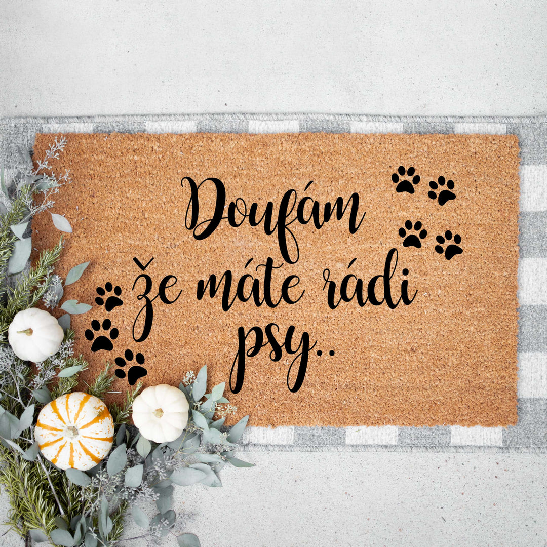 Rohožka Doufám, že máte rádi psy