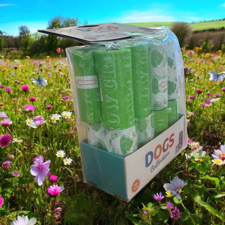 Sáčky na psí bobky z recyklovaného plastu 240ks - Zelené