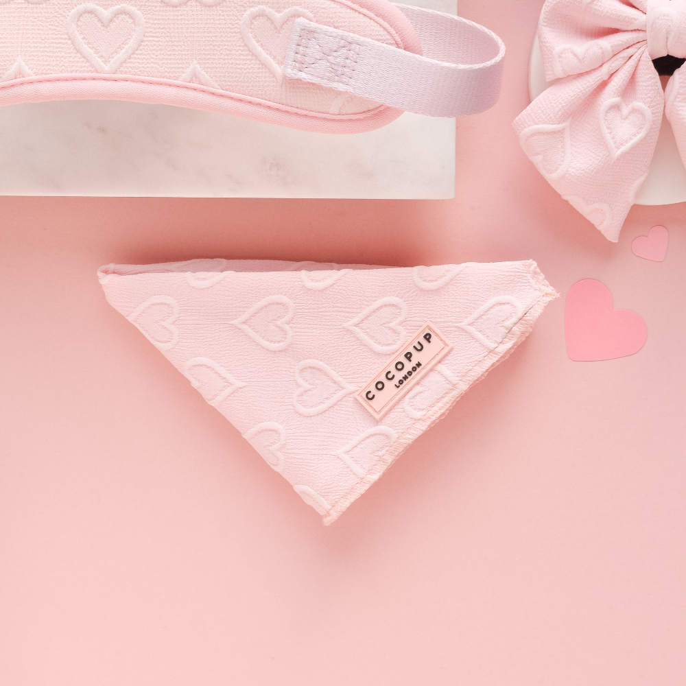 Šátek CocoPup Baby pink heart