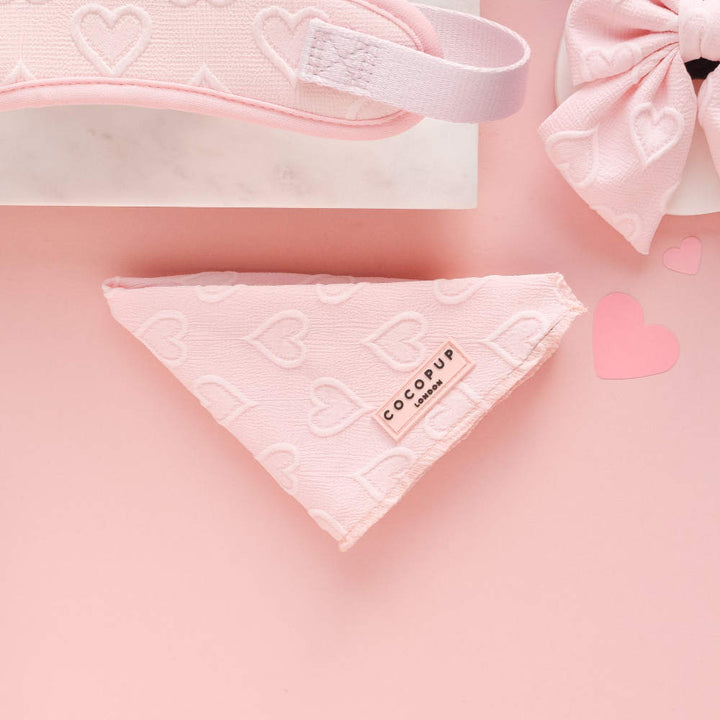 Šátek CocoPup Baby pink heart
