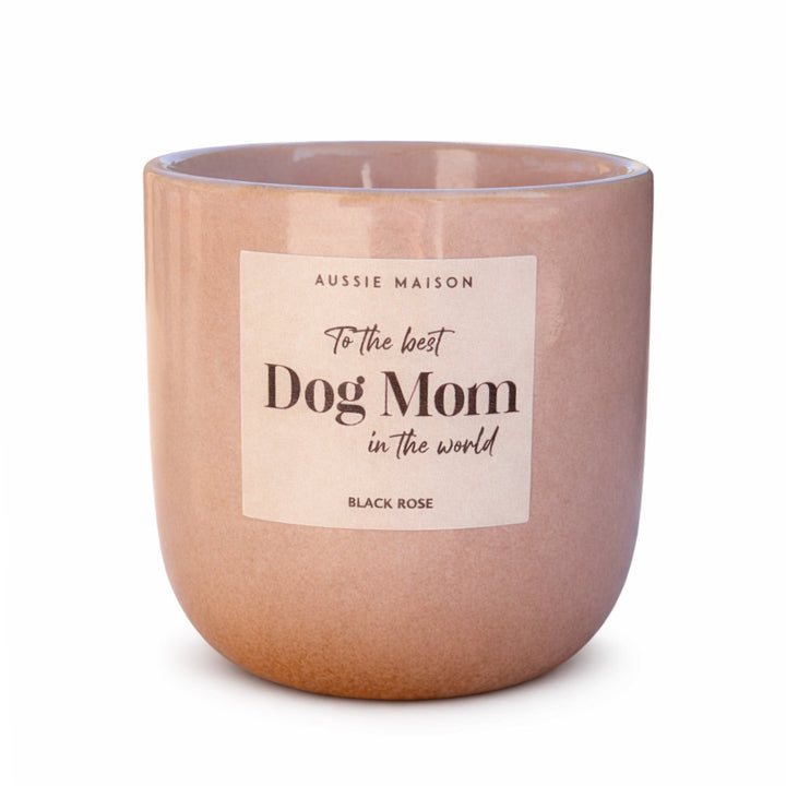 Svíčka Dog Mom Black Rose