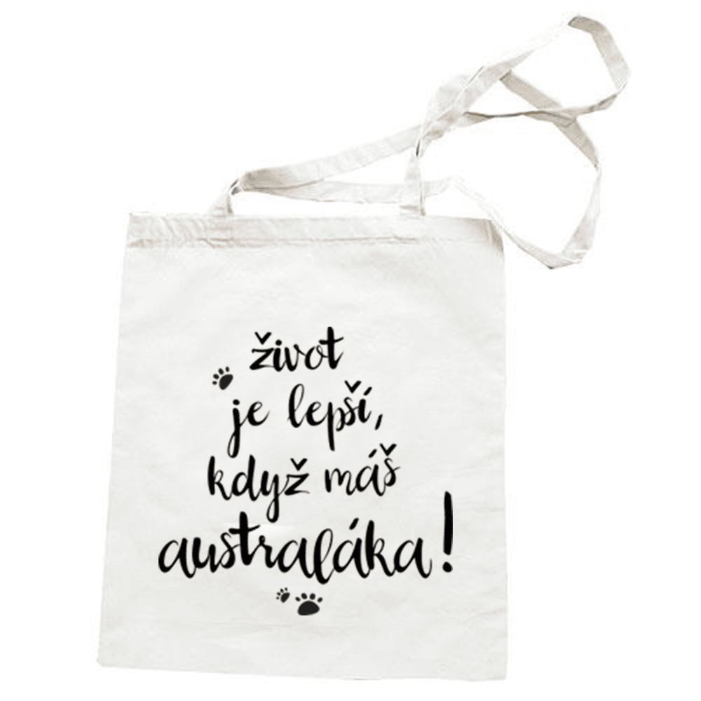 Stofftasche 40 x 33 cm – Das Leben ist besser, wenn du einen Aussie hast