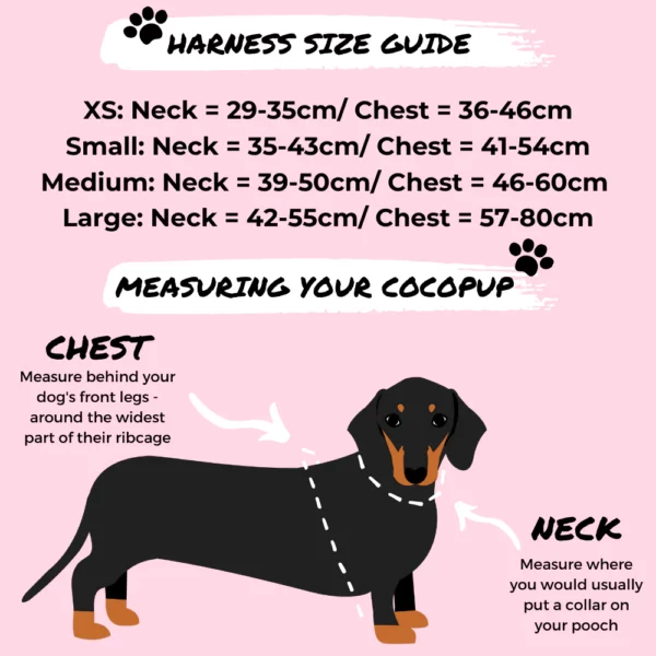 Nastavitelný postroj Cocopup - jak měřit psa